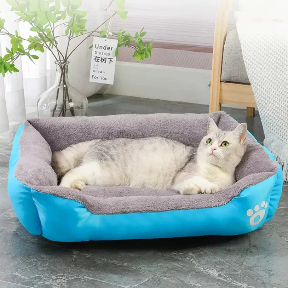 Grande cuccia per cani e gatti in peluche quadrata, estiva, lavabile, impermeabile, per animali domestici, per cani di taglia media e grande